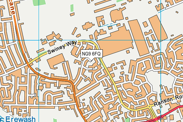 NG9 6FQ map - OS VectorMap District (Ordnance Survey)