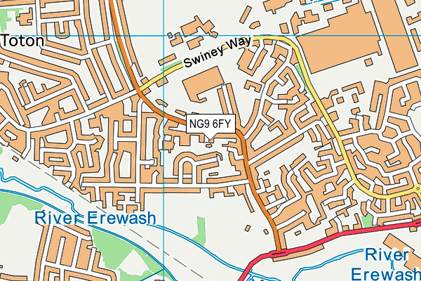 NG9 6FY map - OS VectorMap District (Ordnance Survey)