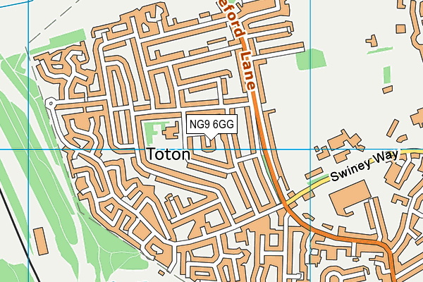 NG9 6GG map - OS VectorMap District (Ordnance Survey)