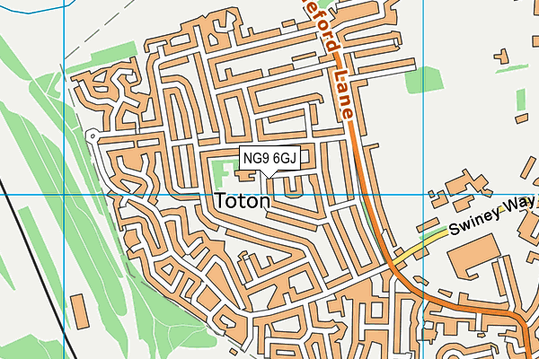 NG9 6GJ map - OS VectorMap District (Ordnance Survey)