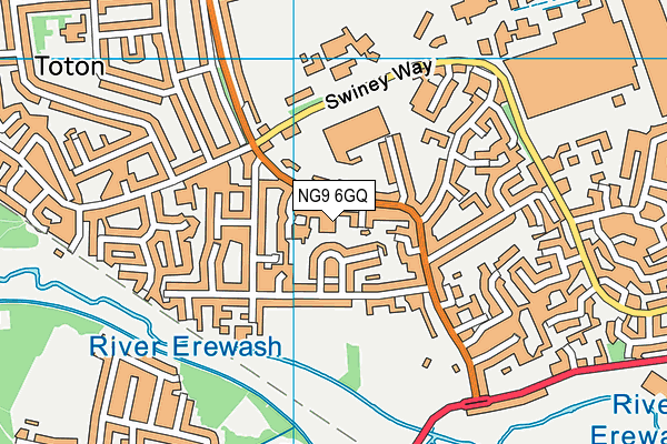 NG9 6GQ map - OS VectorMap District (Ordnance Survey)