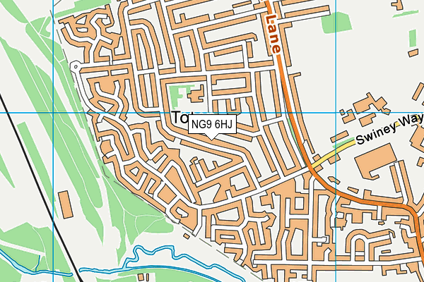 NG9 6HJ map - OS VectorMap District (Ordnance Survey)