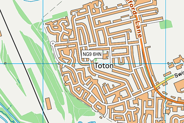 NG9 6HN map - OS VectorMap District (Ordnance Survey)