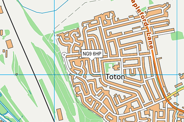 NG9 6HP map - OS VectorMap District (Ordnance Survey)