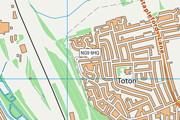 NG9 6HQ map - OS VectorMap District (Ordnance Survey)