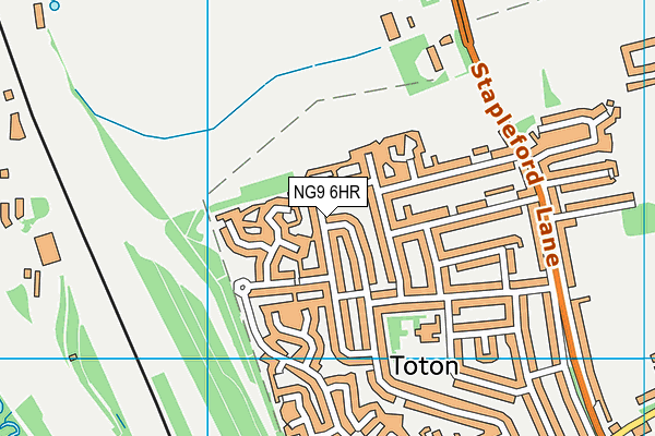 NG9 6HR map - OS VectorMap District (Ordnance Survey)