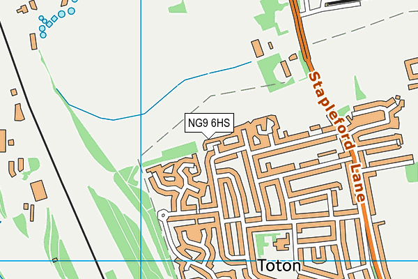 NG9 6HS map - OS VectorMap District (Ordnance Survey)