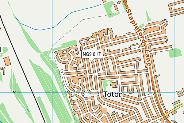 NG9 6HT map - OS VectorMap District (Ordnance Survey)