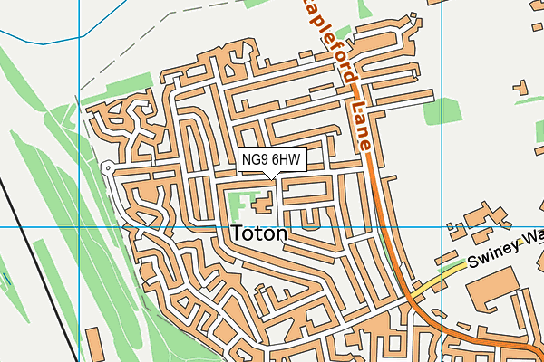 NG9 6HW map - OS VectorMap District (Ordnance Survey)