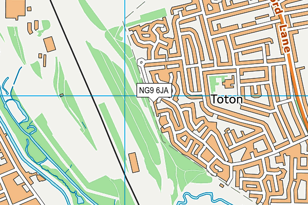 NG9 6JA map - OS VectorMap District (Ordnance Survey)