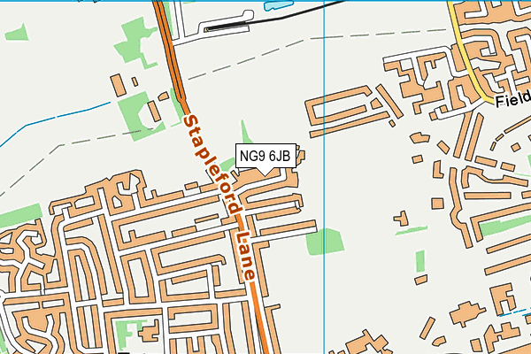 NG9 6JB map - OS VectorMap District (Ordnance Survey)