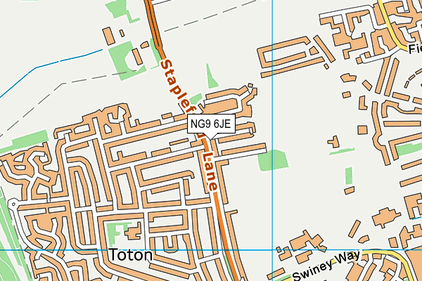 NG9 6JE map - OS VectorMap District (Ordnance Survey)