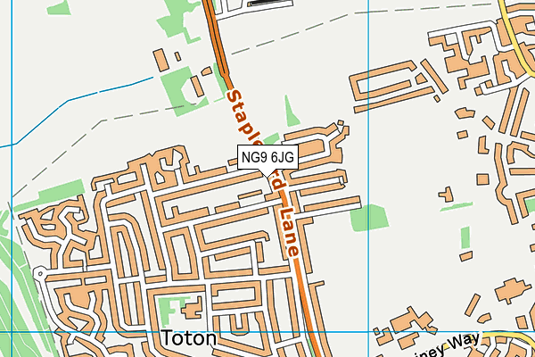NG9 6JG map - OS VectorMap District (Ordnance Survey)