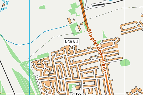 NG9 6JJ map - OS VectorMap District (Ordnance Survey)