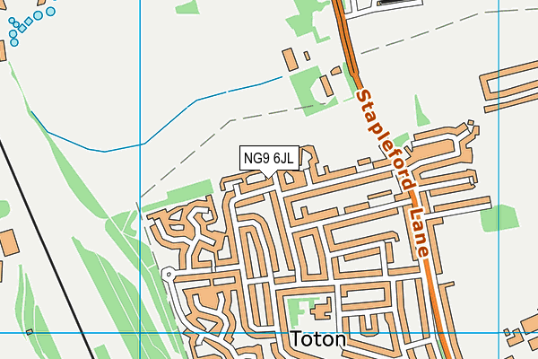 NG9 6JL map - OS VectorMap District (Ordnance Survey)
