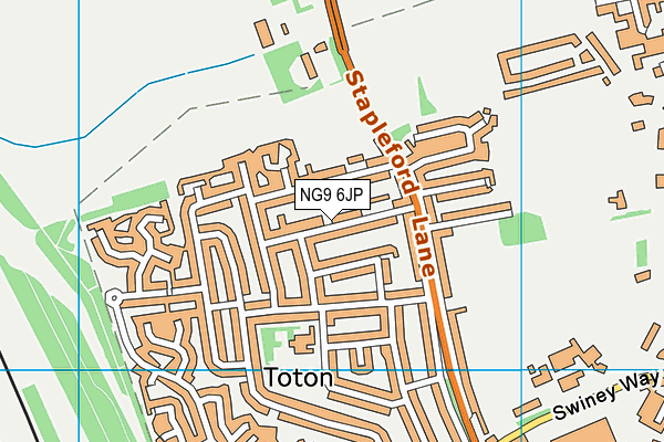 NG9 6JP map - OS VectorMap District (Ordnance Survey)