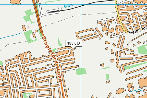 NG9 6JX map - OS VectorMap District (Ordnance Survey)