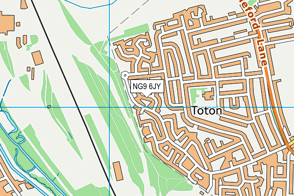 NG9 6JY map - OS VectorMap District (Ordnance Survey)