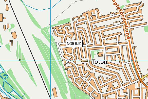 NG9 6JZ map - OS VectorMap District (Ordnance Survey)