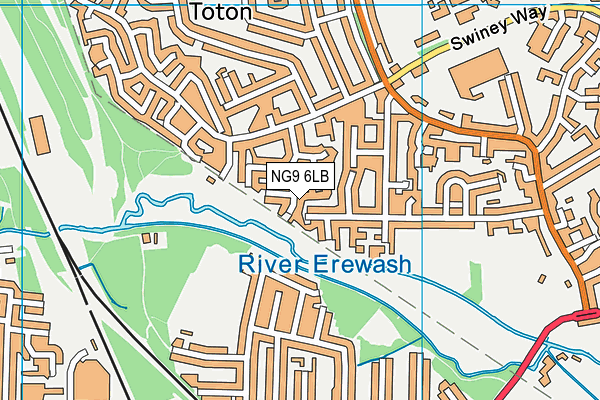 NG9 6LB map - OS VectorMap District (Ordnance Survey)