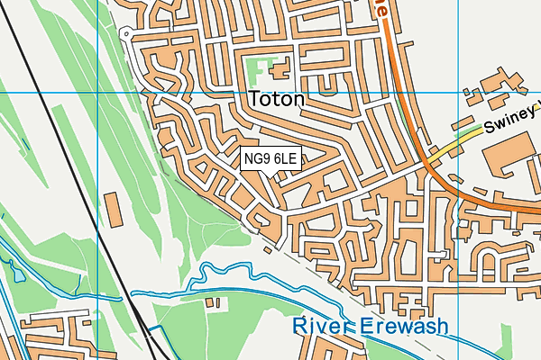 NG9 6LE map - OS VectorMap District (Ordnance Survey)