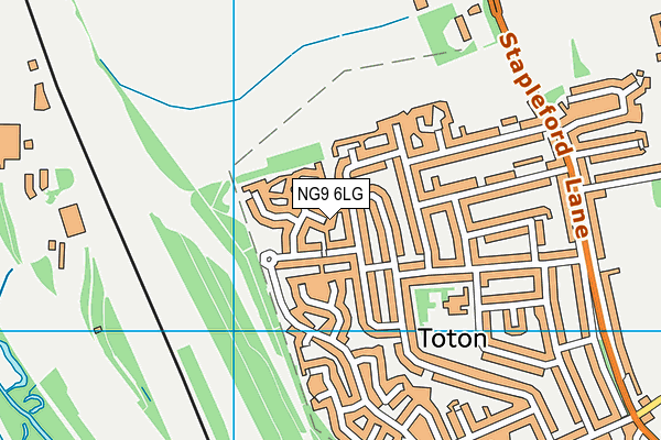 NG9 6LG map - OS VectorMap District (Ordnance Survey)