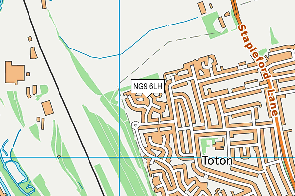 NG9 6LH map - OS VectorMap District (Ordnance Survey)