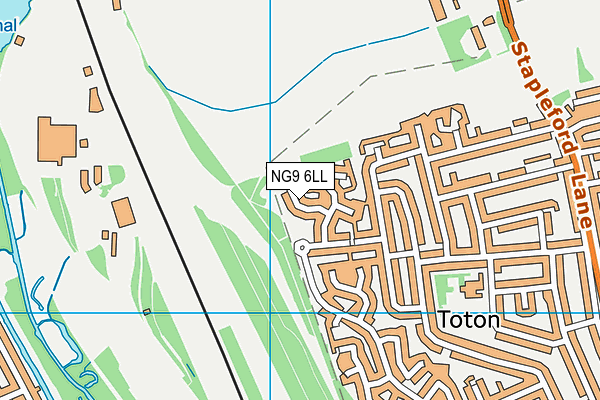 NG9 6LL map - OS VectorMap District (Ordnance Survey)