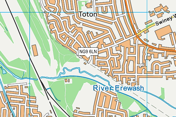 NG9 6LN map - OS VectorMap District (Ordnance Survey)