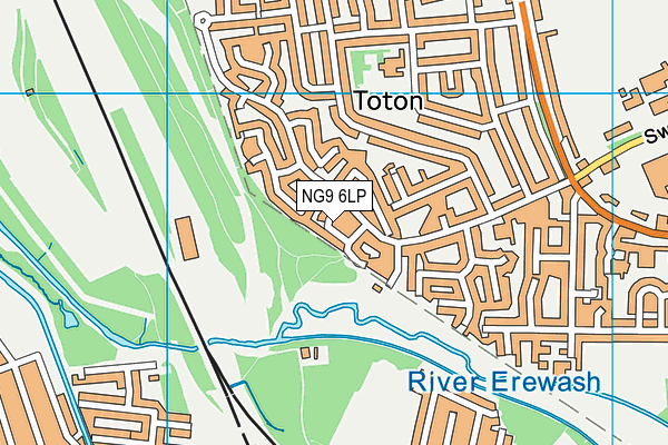 NG9 6LP map - OS VectorMap District (Ordnance Survey)