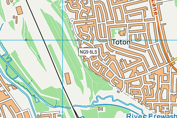 NG9 6LS map - OS VectorMap District (Ordnance Survey)