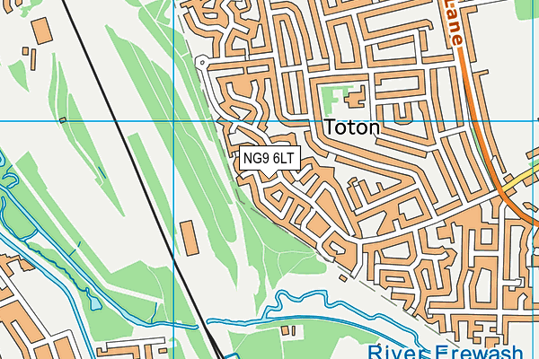 NG9 6LT map - OS VectorMap District (Ordnance Survey)