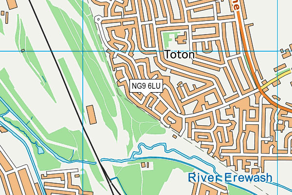 NG9 6LU map - OS VectorMap District (Ordnance Survey)