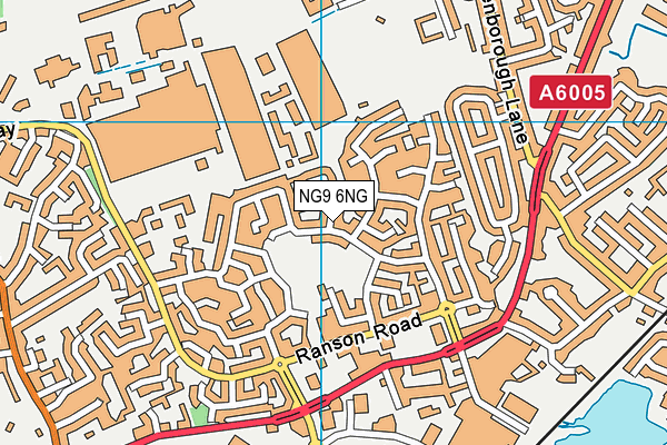 NG9 6NG map - OS VectorMap District (Ordnance Survey)