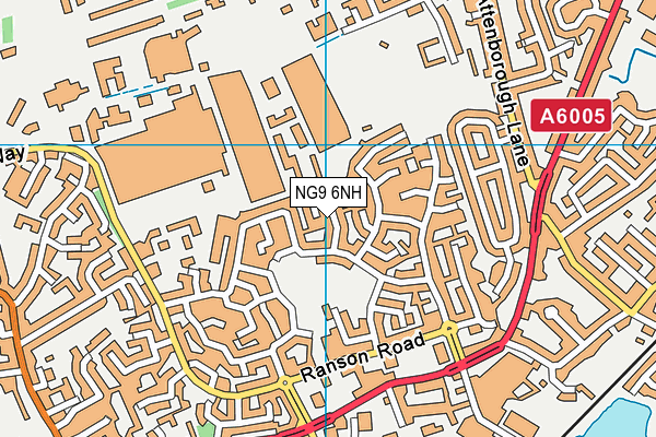 NG9 6NH map - OS VectorMap District (Ordnance Survey)