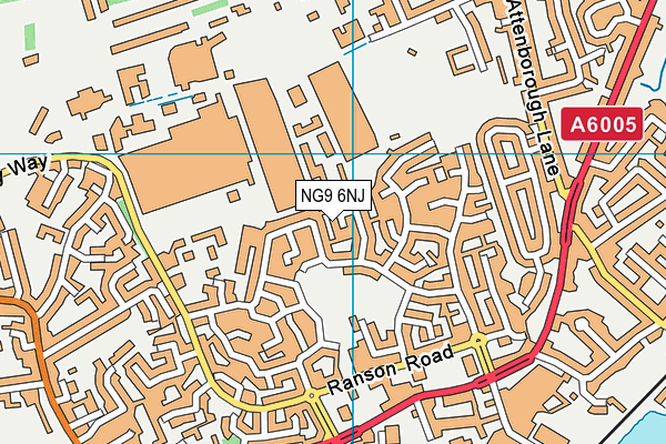 NG9 6NJ map - OS VectorMap District (Ordnance Survey)