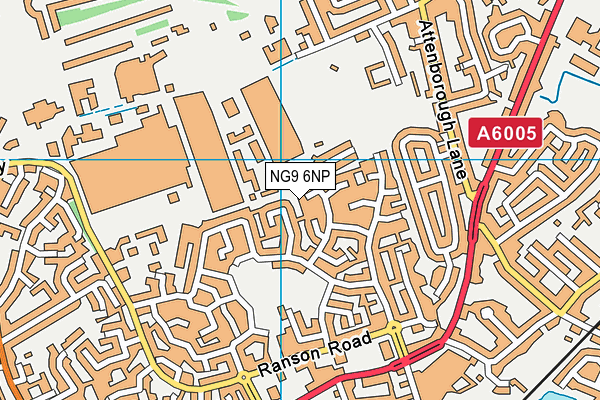 NG9 6NP map - OS VectorMap District (Ordnance Survey)