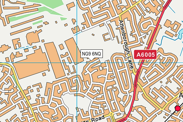 NG9 6NQ map - OS VectorMap District (Ordnance Survey)