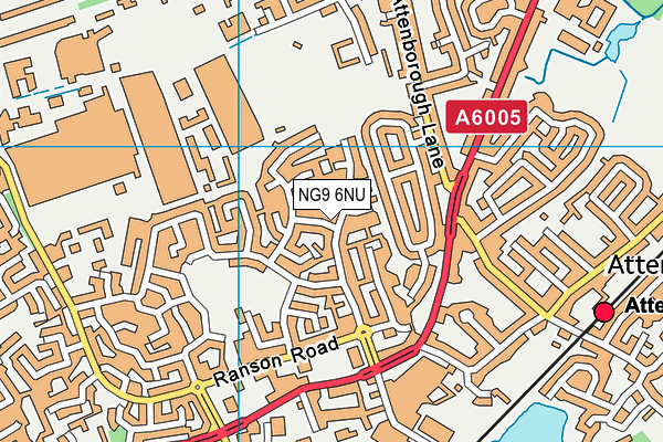 NG9 6NU map - OS VectorMap District (Ordnance Survey)