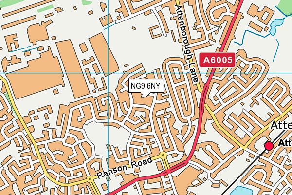 NG9 6NY map - OS VectorMap District (Ordnance Survey)