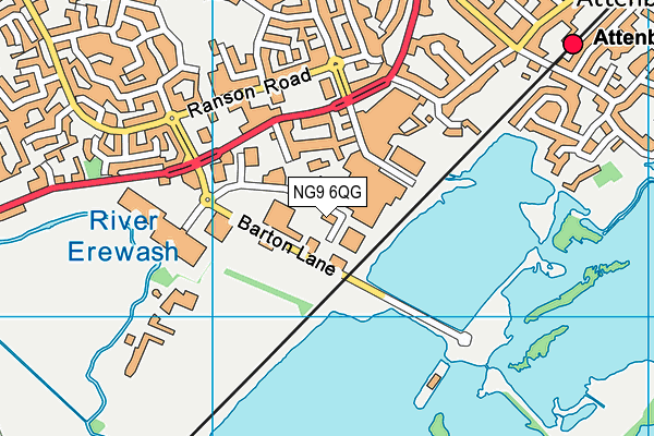 NG9 6QG map - OS VectorMap District (Ordnance Survey)