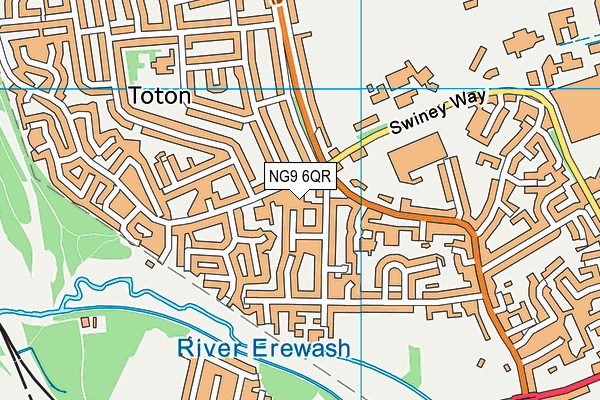 NG9 6QR map - OS VectorMap District (Ordnance Survey)