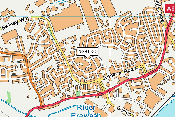 NG9 6RQ map - OS VectorMap District (Ordnance Survey)