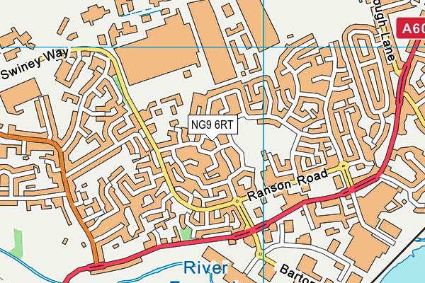 NG9 6RT map - OS VectorMap District (Ordnance Survey)