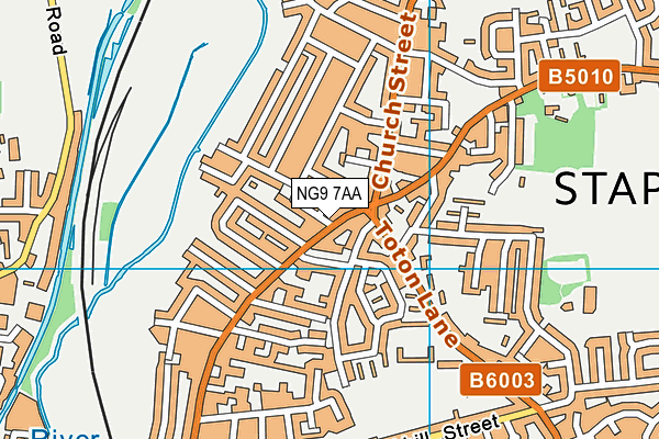 NG9 7AA map - OS VectorMap District (Ordnance Survey)