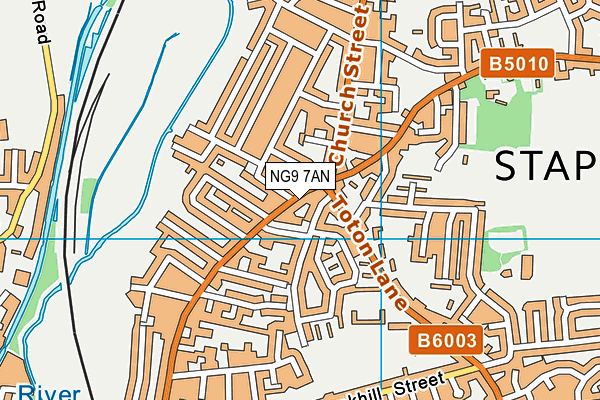 NG9 7AN map - OS VectorMap District (Ordnance Survey)