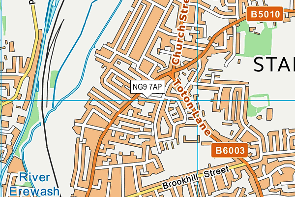 NG9 7AP map - OS VectorMap District (Ordnance Survey)