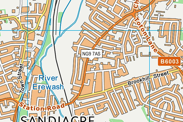 NG9 7AS map - OS VectorMap District (Ordnance Survey)