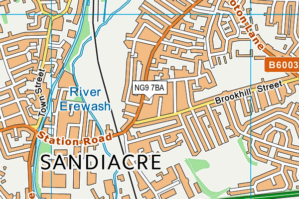 NG9 7BA map - OS VectorMap District (Ordnance Survey)