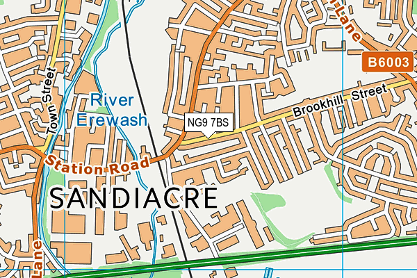 NG9 7BS map - OS VectorMap District (Ordnance Survey)